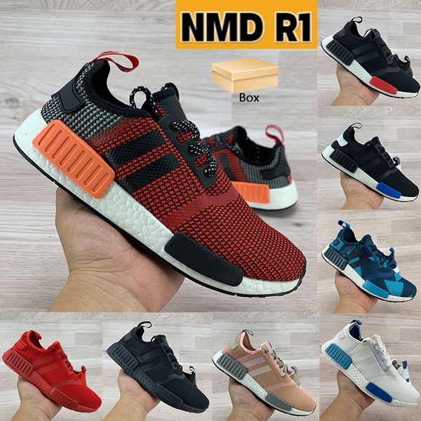 

with box nmd r1 mens running shoes lush europe exclusive blanch triple red black blue glow tactile green men women sneakers