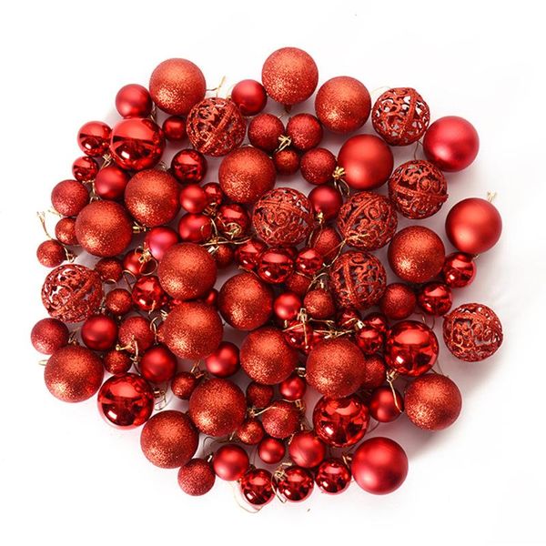 

party decoration 100pcs hanging balls for christmas tree baubles kit set with storage box