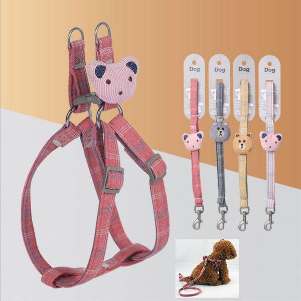 

vest leash dog collar pet cat harness puppy small rope outdoor walking supplies adjustable collars & leashes
