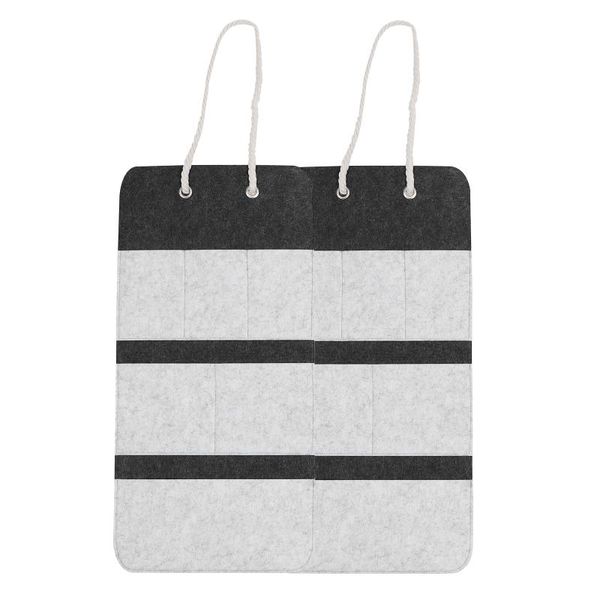 

storage bags 2pcs felt pouches hanging organizer for home