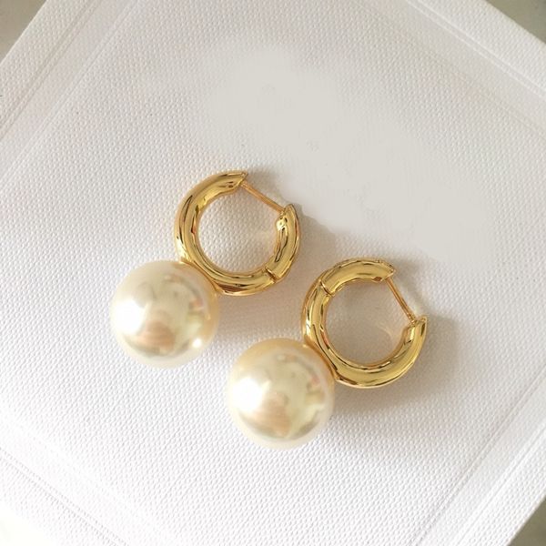 

2021 fashion imitation pearl earrings matching elegant ladies wedding bridal jewelry big brand designer luxury, Golden