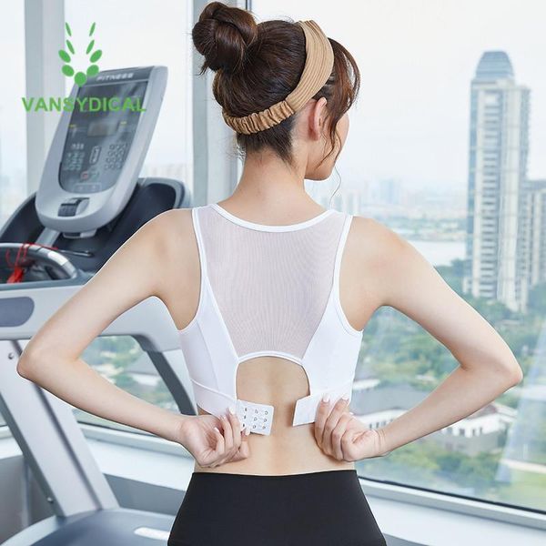 

yoga outfit women mesh back sport gym bra push up breathable shockproof running fitness training workout underwear lycra naked-feel