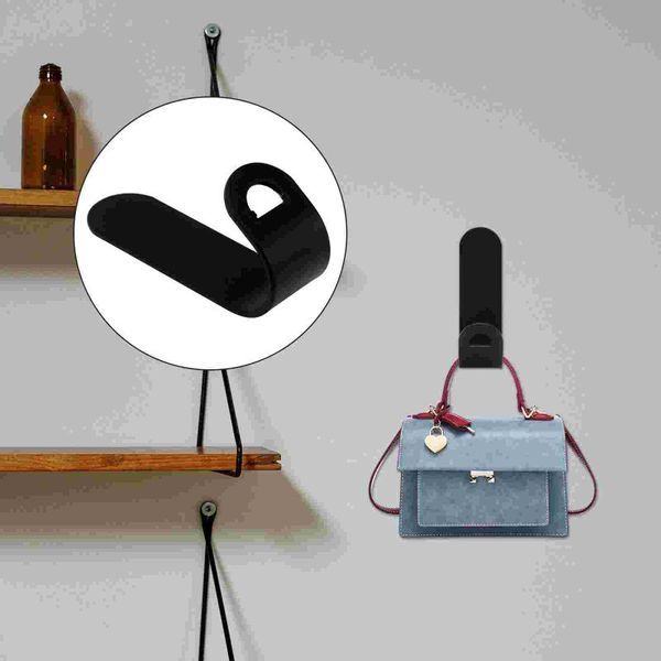 

hooks & rails 10pcs simple practical strong adhesive sticky (black)