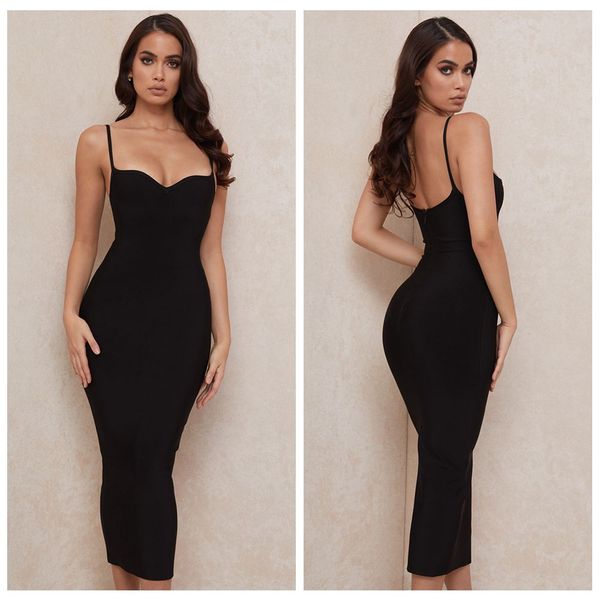 

2021deer lady bandage dress 2021 new arrival white bodycon dress women summer midi celebriity club party dress birthday outfits, Black;gray