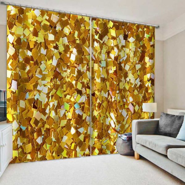 

curtain & drapes european luxury 3d gold printing curtains for living room bedroom window home decor