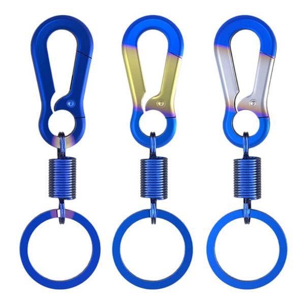 

keychains 2pcs car keychain simple strong carabiner shape key ring climbing hook stainless steel man gift auto interior, Silver