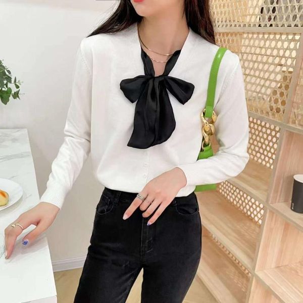 

women's knits & tees knitted cardigans woman butterfly long sleeve sweet sweaters women cardigan korean japnese style 2022, White