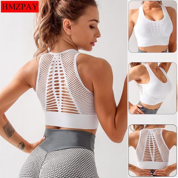 

colors summer hollow beautiful back seamless sports bra female shockproof gathering gym yoga running fitness underwear outfit