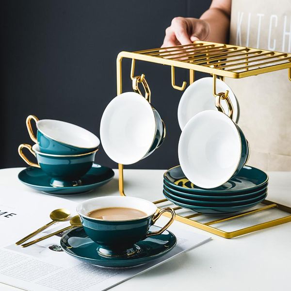

cups & saucers luxury coffee cup set 6pcs ceramics teapot nordic modern espresso home british afternoon tea mug da60byd