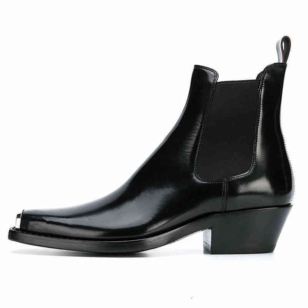 

boots winter for men genuine leather 's slip on black 19#22/20d50 56e3