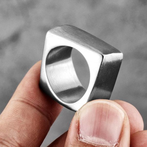 

cluster rings distorted space hyperbole heavry stainless steel mens hip hop for male boyfriend biker jewelry creativity gift wholesale, Golden;silver