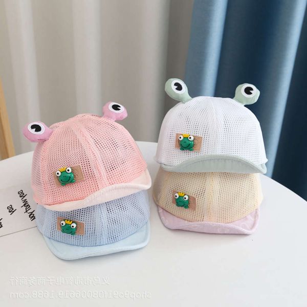 

sun hat for children summer children's cap, boys and girls' breathable edge visor, infant full mesh hollow sun visor, Yellow