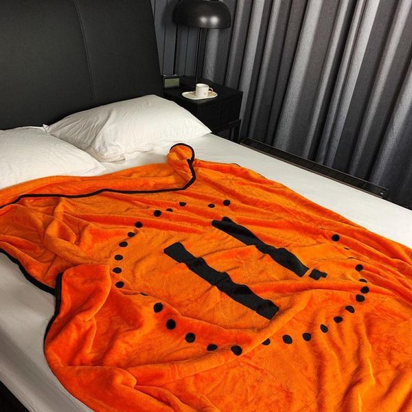 

blankets fashion classic blanket comfortable soft letter printed sofa car air condition home