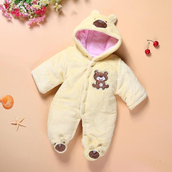 

jumpsuits born infant baby boys girls long sleeve cartoon fleece hooded romper jumpsuit one-piece cute, Blue