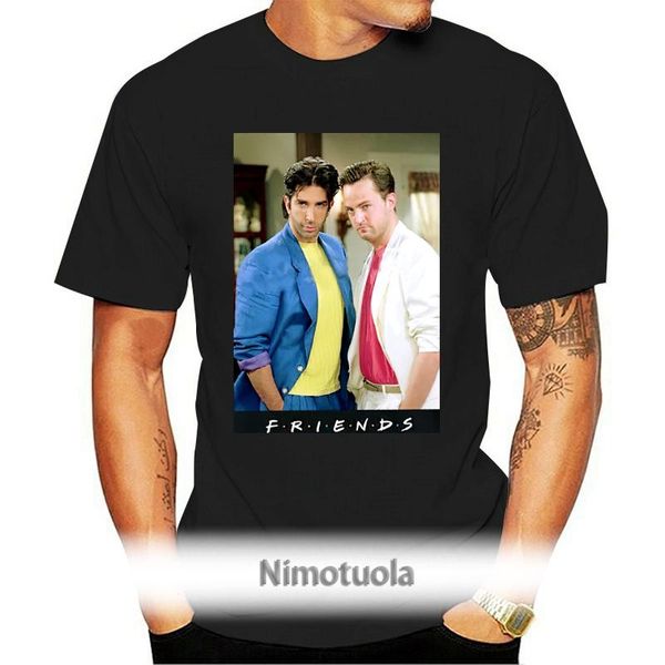 

men's t-shirts friends mens ross and chandler college t-shirt, White;black