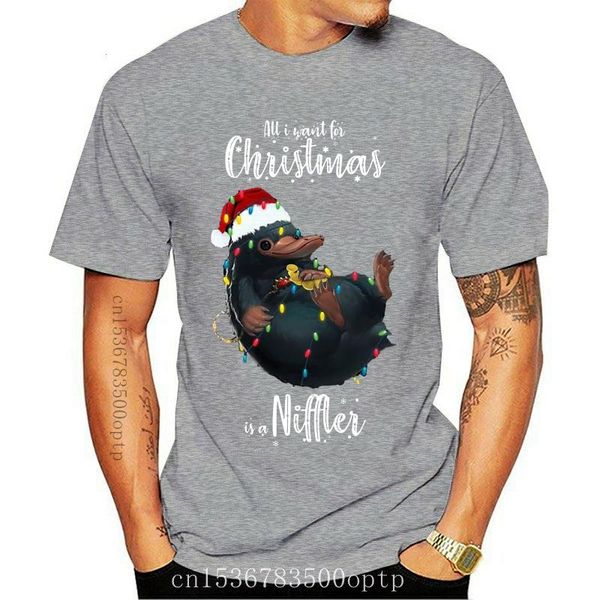 

men's t-shirts all i want for christmas is a niffler t shirt, White;black