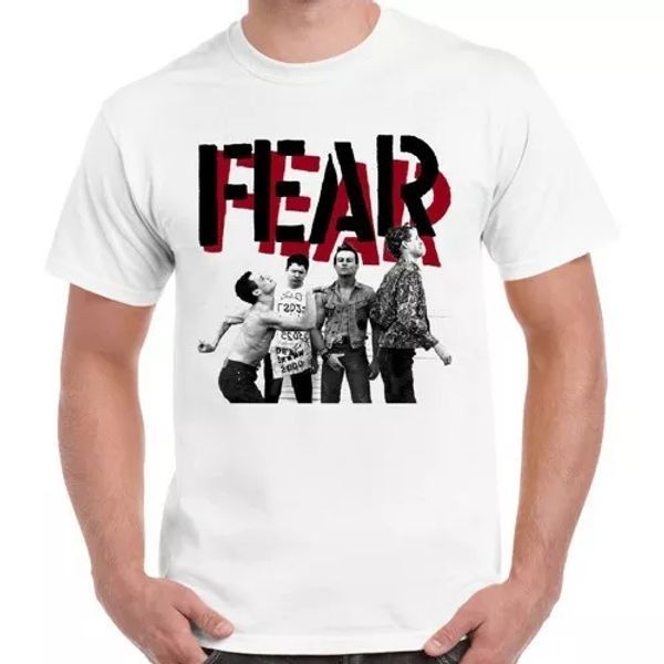 

fear punk hardcore rock new band retro t shirt 1475, White;black