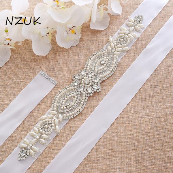

wedding sashes handmade crystal rhinestones belts waistband evening party gown dresses accessories zzy114s, White
