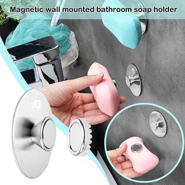 

soap dishes holders creative magnetic bathroom wall hanging suction cup rack for daily use supplies in stock
