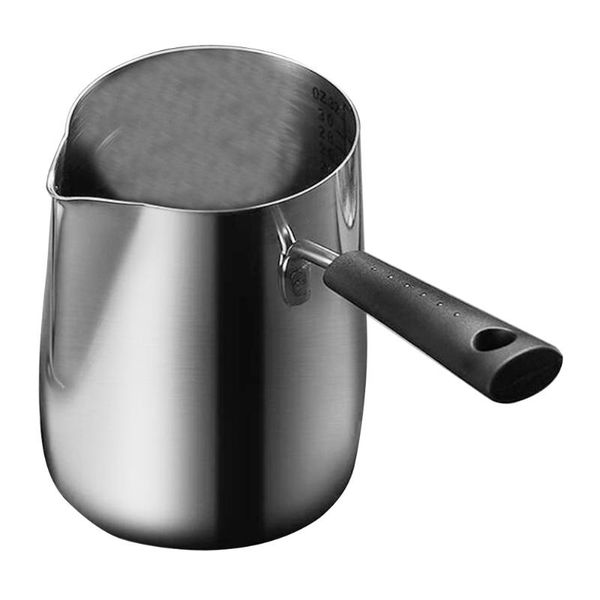 

pans 1pc deep frying pan stainless steel fryer pot household (silver)