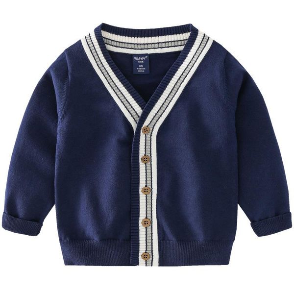 

jackets boys sweater wholesale 2021 south korea version of children v-neck cardigan baby fashion casual jacket, Blue;gray