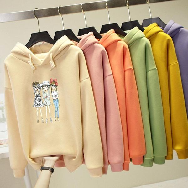 

women's hoodies & sweatshirts kawaii harajuku hooded sweatshirt women graphics anime streetwear hoodie autumn winter casual hoody pullo, Black