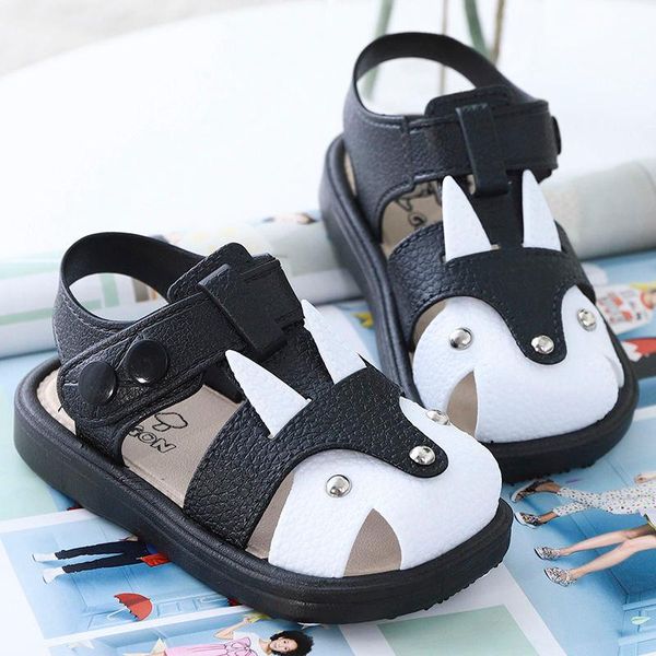 

slipper jy summer baby boy girl beach animal sandals children toddler pvc 22-33 1-5years tx03, Black;grey