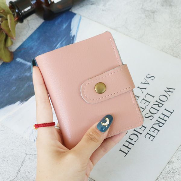 

wallet fashion women's pure cowhide student multifunctional lovely simple trend small, Red;black