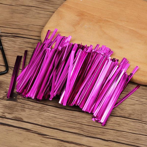 

gift wrap 800pc multicolor wire metallic twist ties for candy bag baking packaging cello bags ligation lollipop dessert sealing tie