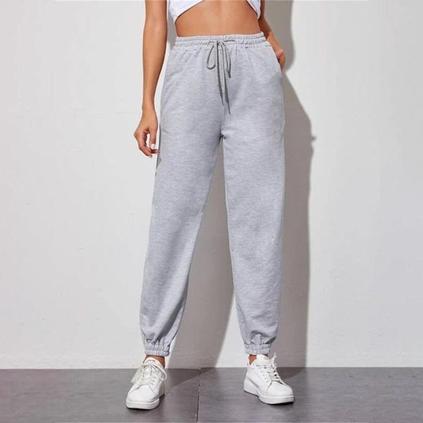 

sweatpants women baggy pants solid running casual high waist joggers streetwear trousers women's & capris, Black;white