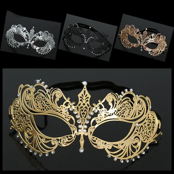 

costume accessories metal filigree couple costume masquerade mask pair venetian ball prom event mardi gras rhinestone party mask, Silver