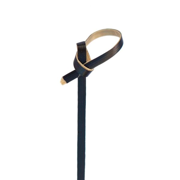 

disposable dinnerware - 200/pack, party wedding suppliers tableware, 90mm cocktail black knotted bamboo pick fruit skewer