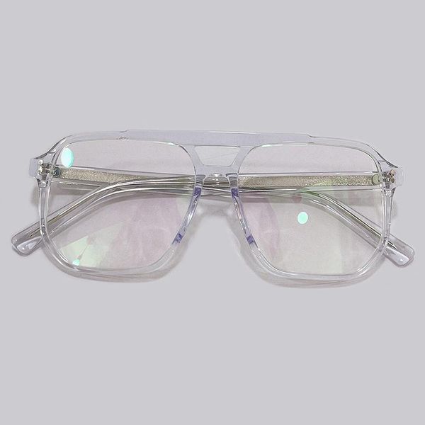 

fashion sunglasses frames 2021 glasses rectangular eyeglasses women men spectacles clear lenses brand designer, Black