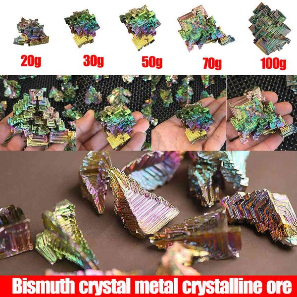 

bismuth crystal metal ore crystal ornamental jewelry natural quartz rainbow crystal titanium cluster specimen healing