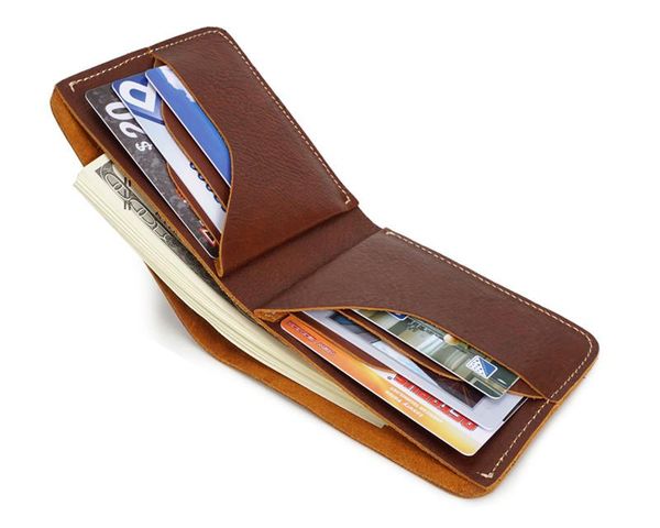 

wallets nesitu gift brown coffee black thick durable genuine leather men purse holder #m1068, Red;black