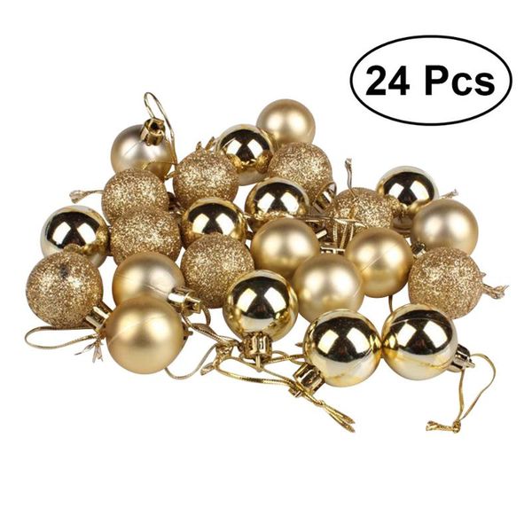 

party decoration 24pcs christmas golden ornaments tree decorations for holiday wedding