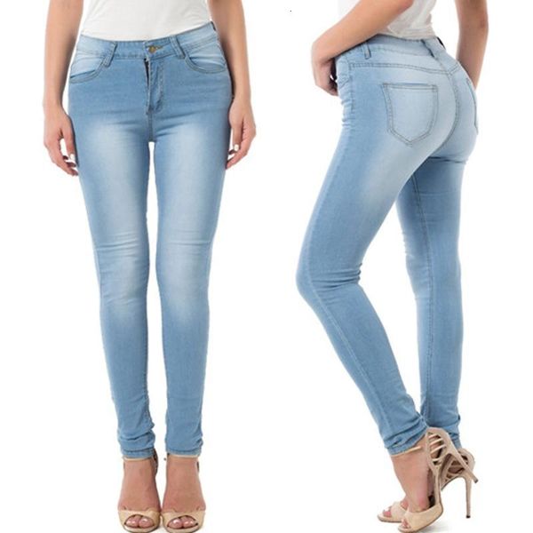 

Women's Jeans Fashion Women Slim Plus Size High Waist Gradient Colors Stretch Long Pencil Skinny Denim Pants Trousers Vaqueros Mujer#35 BQDB, Blue