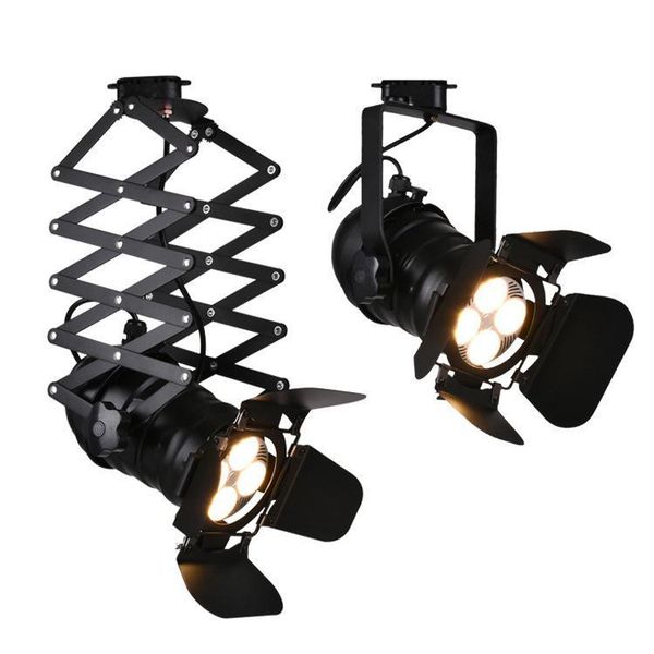 

track lights led vintage e27 light loft industrial spotlight rail black lamp for barn door clothes shop lighting fixtures