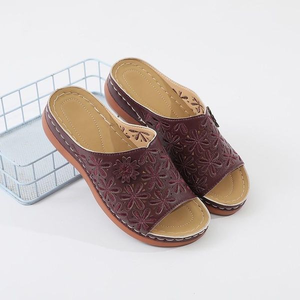 

summer women's shoes fish mouth snowflake breathable flat slipper bathroom outdoor leisure sandals women slippers, Black