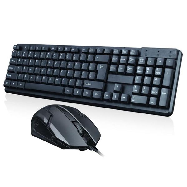 

wired keyboard mouse combos usb desklapoffice black set