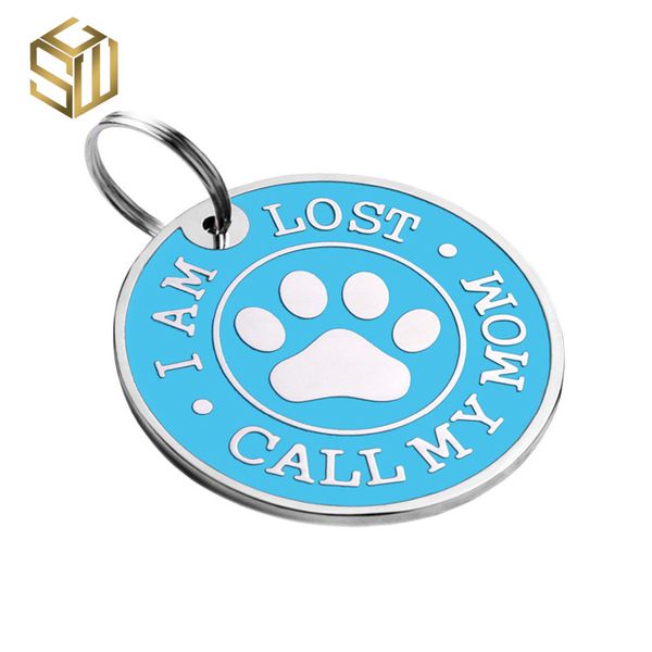 

dog id bell lettering cat collar hang tag