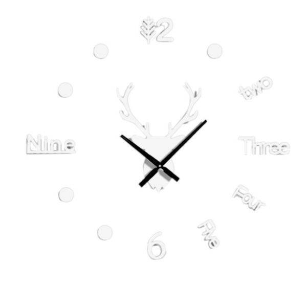 

mirror wall clock large size frameless mute for home decor clocks