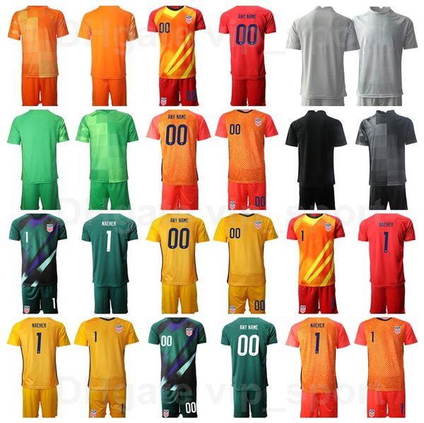 

us goalkeeper gk soccer 22 ethan horvath jersey set goalie 24 ashlyn harris hope solo 1 tim howard bill hamid for sport fans football shirt, Black