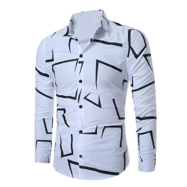 

men's casual shirts spring shirt men contrast colors single-breasted trendy streetwear top, White;black