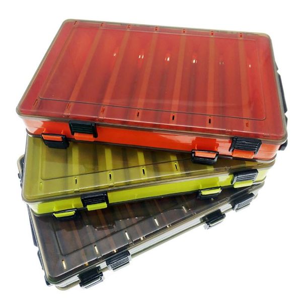 

fishing accessories transparent ocean tackle box double sided portable organization case artificial baits lure outdoor