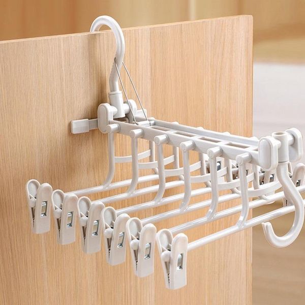 

hangers & racks yj001 creative multifunctional stretchable pants rack home multilayer hanger magic clip wardrobe folding