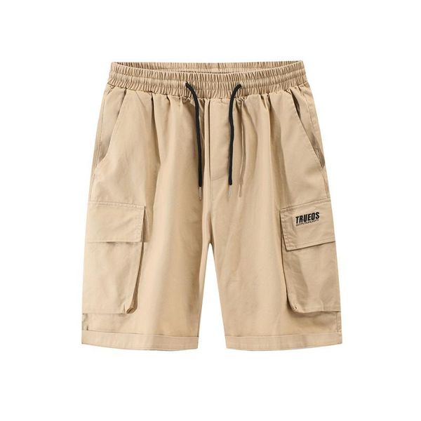 

summer men elastic waist loose casual wide leg shorts streetwear hiphop harem short pants male plus size cargo sweatpants men's, White;black