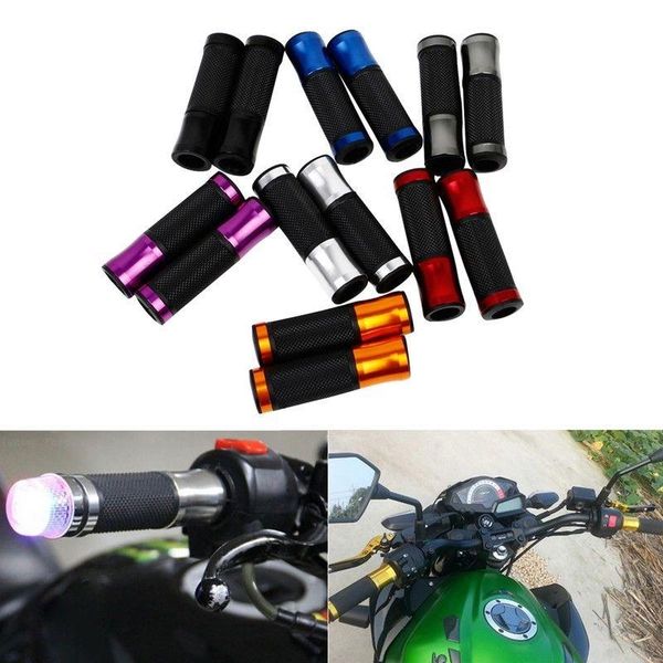 

handlebars jx-lclyl 1pair 7/8" cnc aluminum rubber gel handlebar hand grip for motorcycle bike