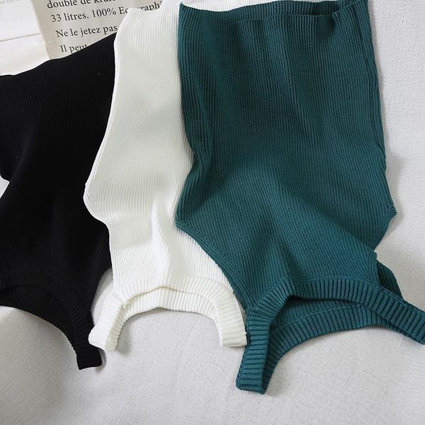 

womens camis crop women knitted summer solid camisole ladies elastic strapless round neck for 100% cotton, White