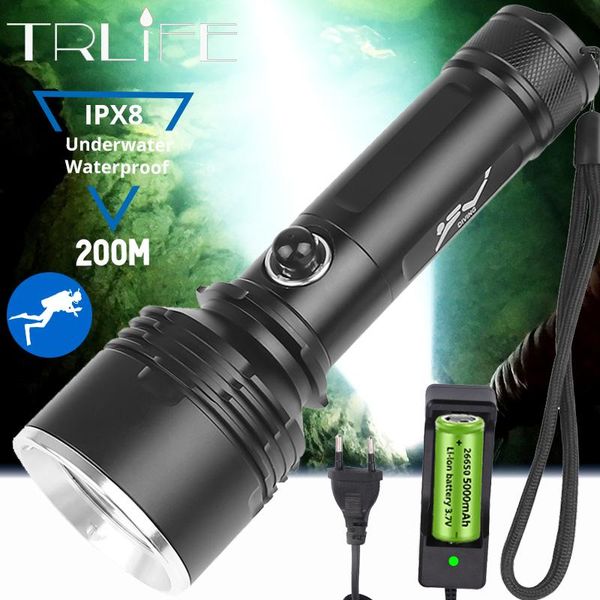 

flashlights torches xhp70 ip8 professional diving led underwater 200m waterproof rating dive light 3 lighting modes for activitie